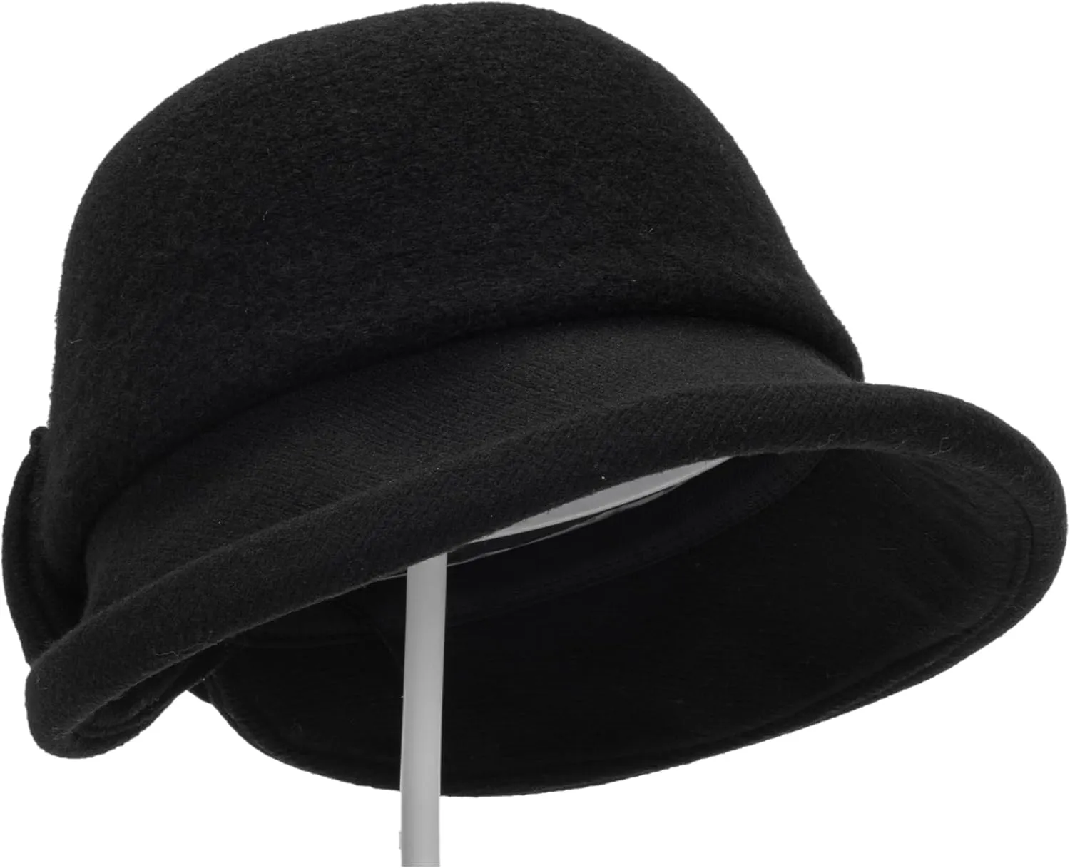 1920s Bowler Cloche Bucket Hat for Woman - Winter Warm Church Derby Fedora Hat with Bowknot
