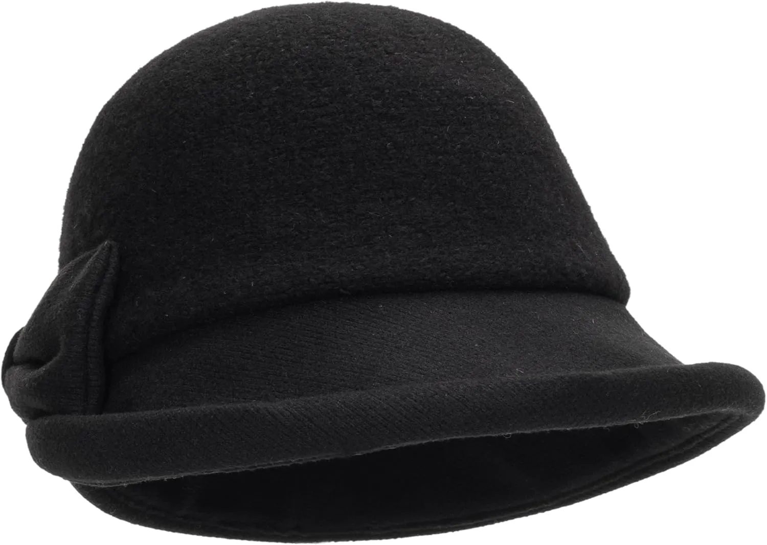1920s Bowler Cloche Bucket Hat for Woman - Winter Warm Church Derby Fedora Hat with Bowknot