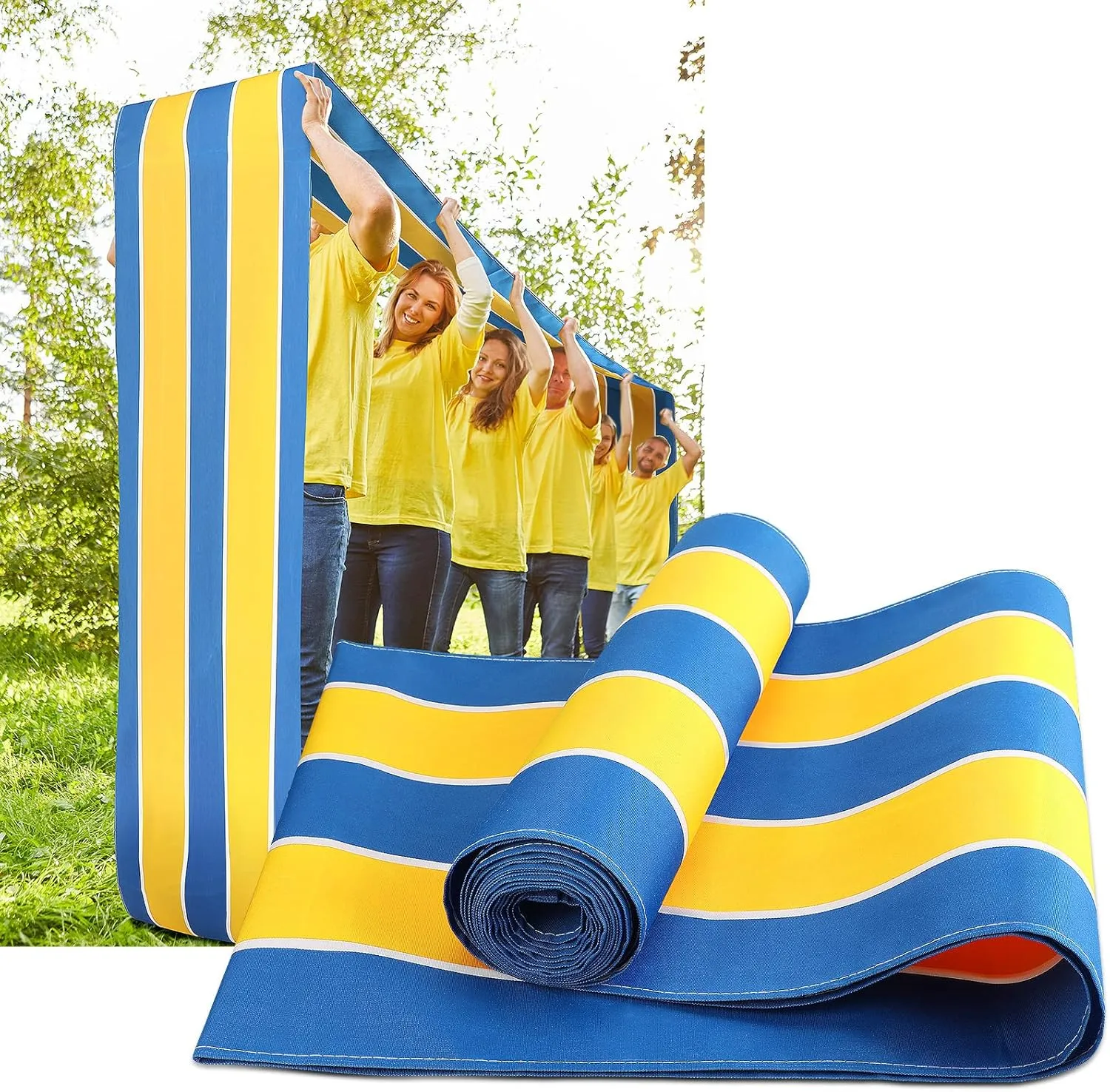 2 Pcs Teamwork Games Group Learning Activity Run Mat Teamwork Building Carnival Games Mat Indoor Outdoor Group Games Race Run Mat Recess Equipment for Elementary School Office Field Day Backyard Party