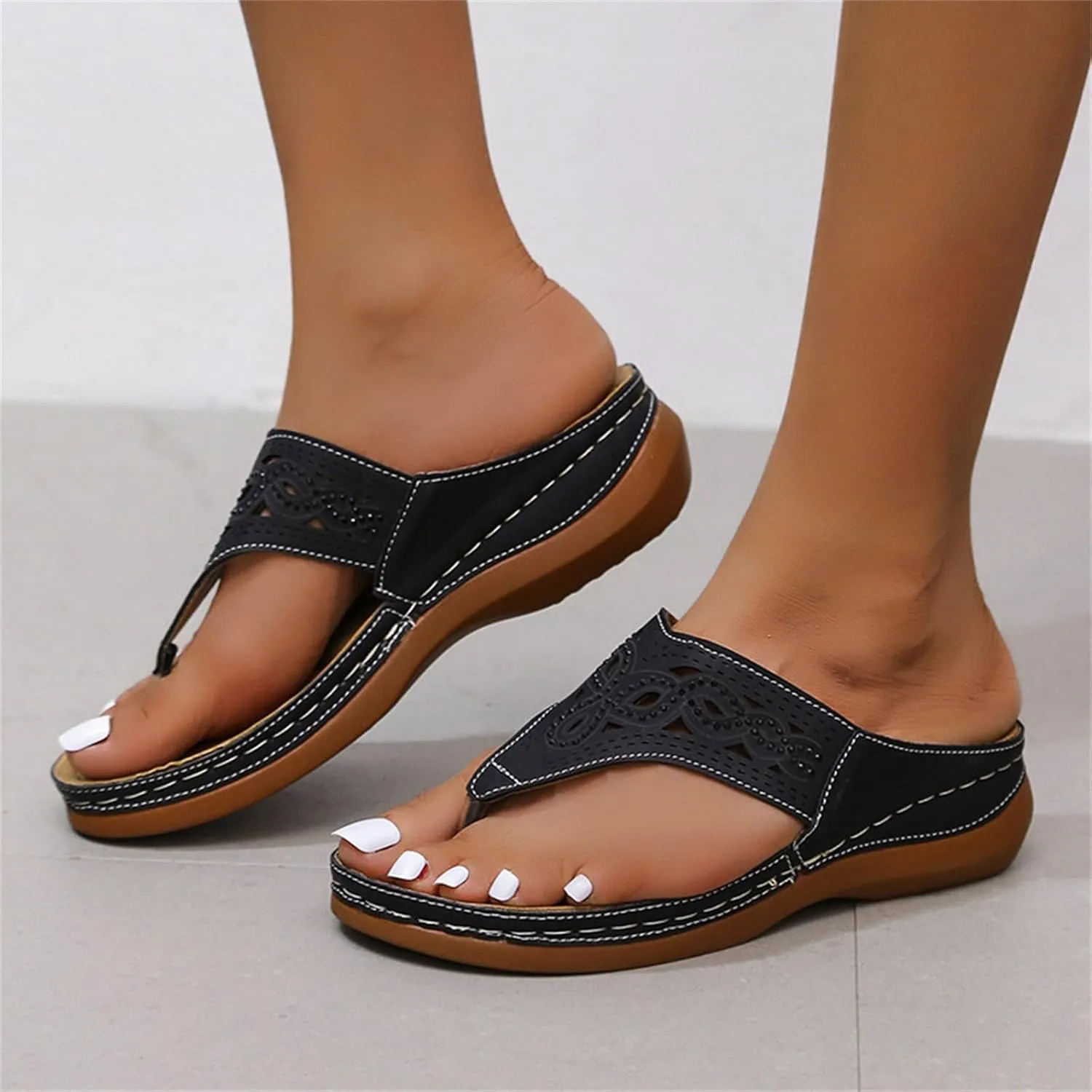 2025 Massage Orthopedic Flip Flops Comfort Orthotic Casual Women Sandals with Arch Support Shower Slippers