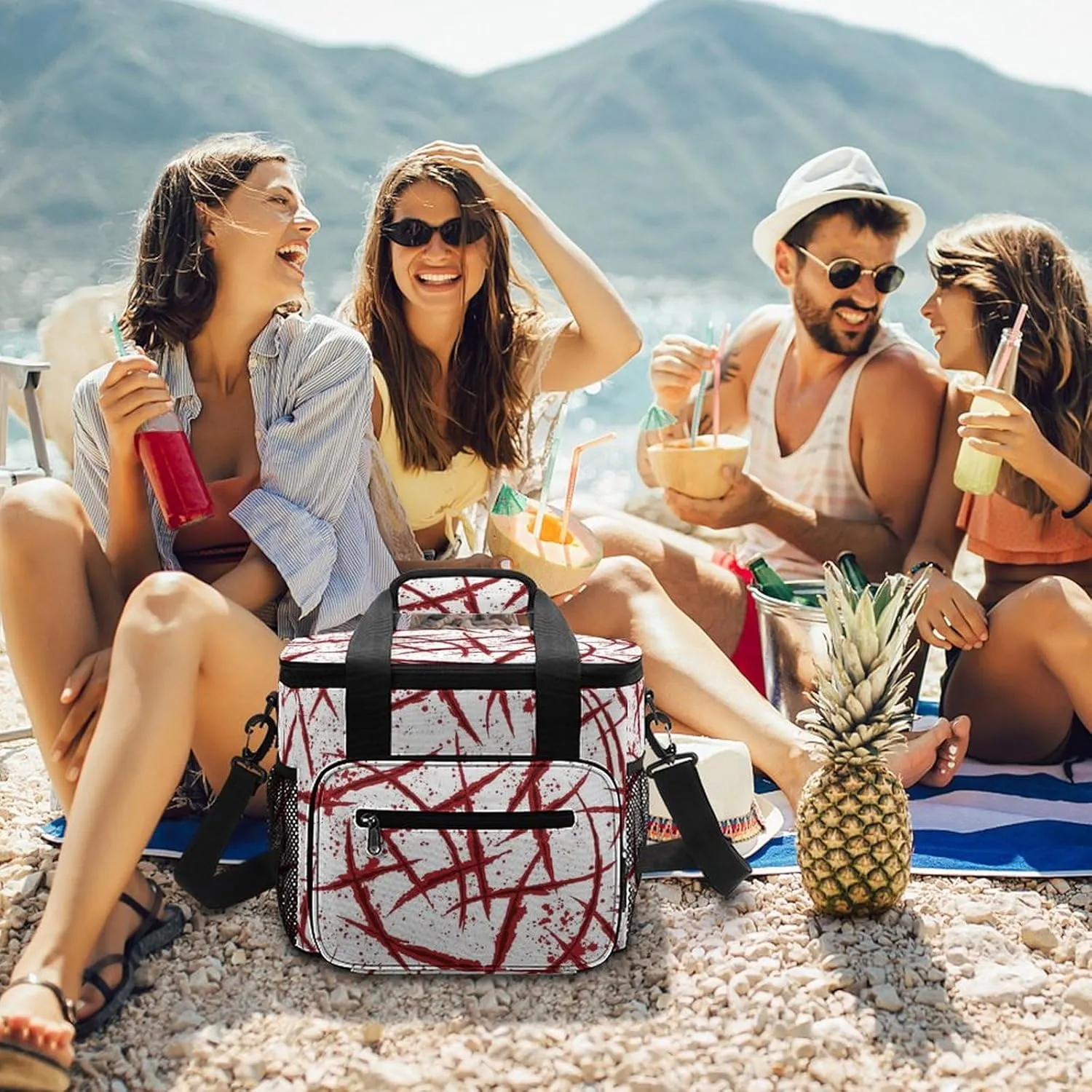 22.5L Waterproof Soft Cooler BagInsulated Lunch Box for Camping Fishing Beach Road Trips