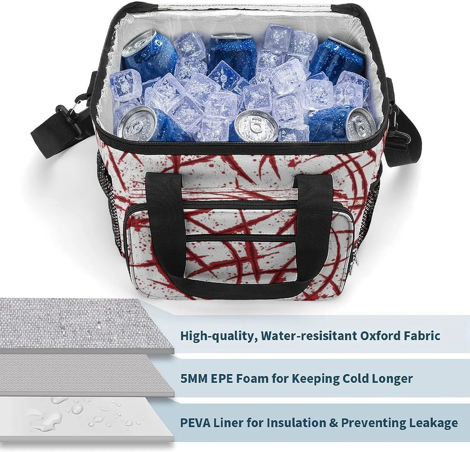 22.5L Waterproof Soft Cooler BagInsulated Lunch Box for Camping Fishing Beach Road Trips