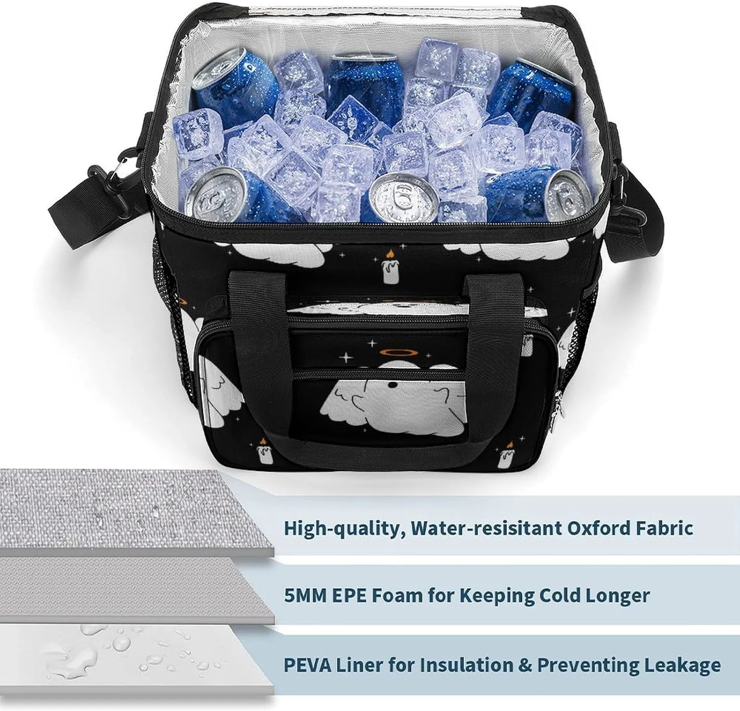 22.5L Waterproof Soft Cooler BagInsulated Lunch Box for Camping Fishing Beach Road Trips