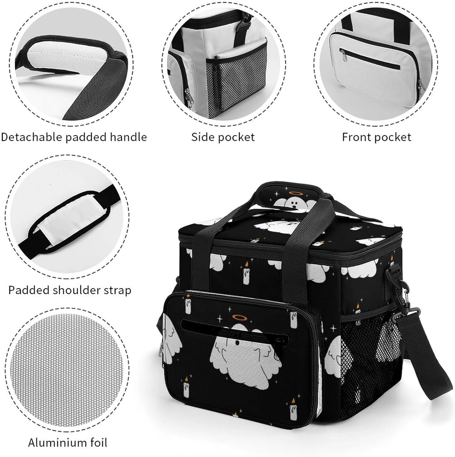 22.5L Waterproof Soft Cooler BagInsulated Lunch Box for Camping Fishing Beach Road Trips
