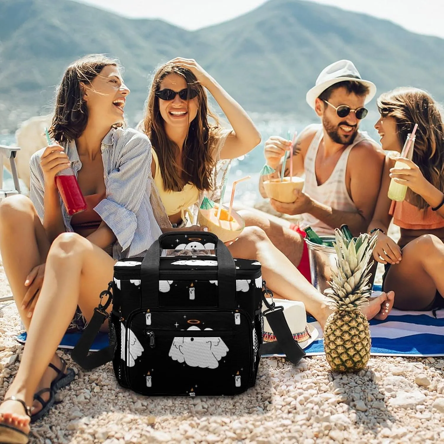 22.5L Waterproof Soft Cooler BagInsulated Lunch Box for Camping Fishing Beach Road Trips