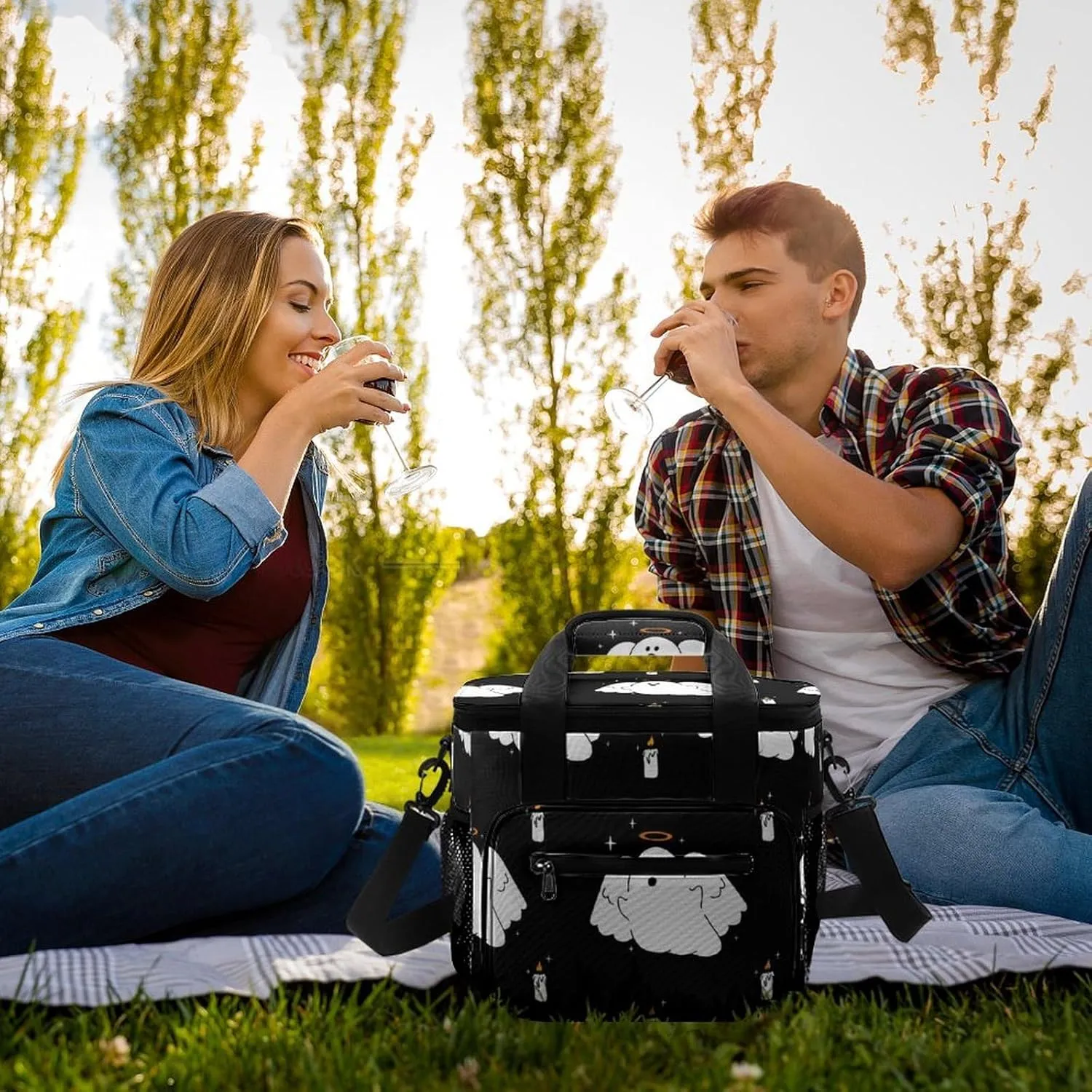 22.5L Waterproof Soft Cooler BagInsulated Lunch Box for Camping Fishing Beach Road Trips