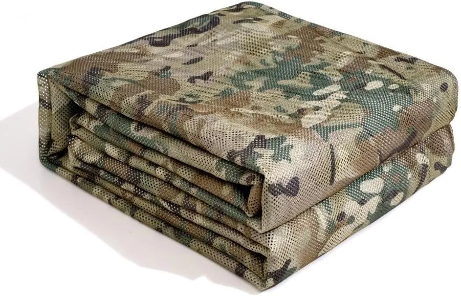 300D Camouflage Netting Burlap Camo Mesh Sunshade Camouflage Cover Shooting Hunting Camo Netting Military Ground Blinds for Tree Stand(2x3/6.6x10ft)