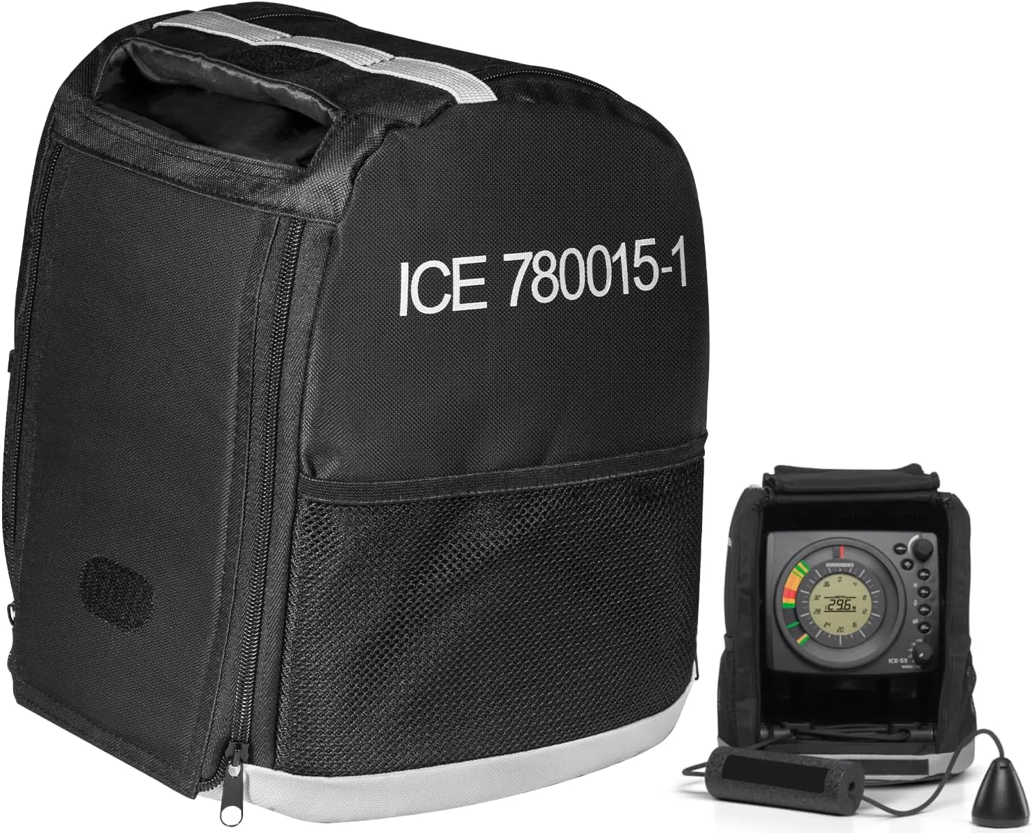 780015-1 For Humminbird ICE Flasher ICE 35, ICE 45, ICE 55 Models, CC ICE Fishing Flasher Soft Sided Carrying Case Storage Travel Bag for Portable GPS Navigator