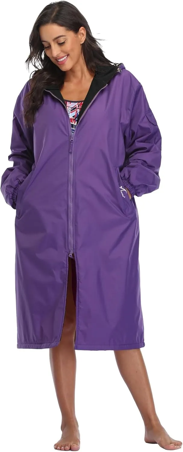 Adoretex Unisex Swim Parka Water Resistant Warm Coat Water Sports Swim Parka for Adult & Kids