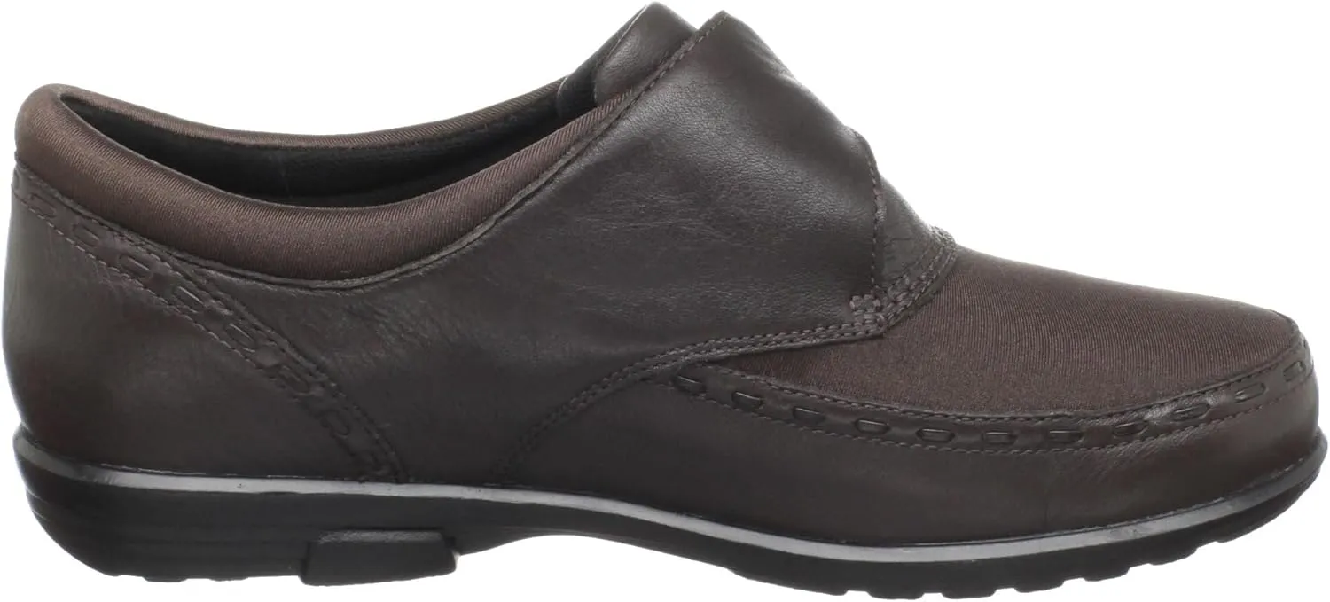 Aetrex Women's Emma Orthopedic Adjustable Slip on Leather Monk Strap Loafer Shoe