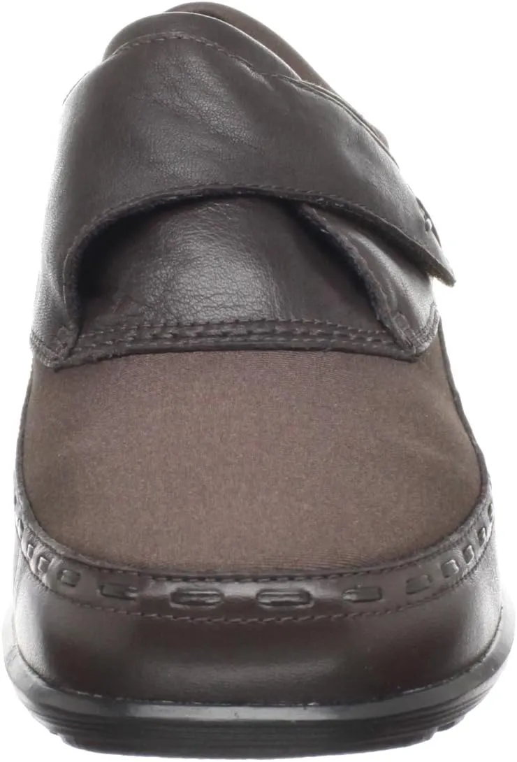 Aetrex Women's Emma Orthopedic Adjustable Slip on Leather Monk Strap Loafer Shoe