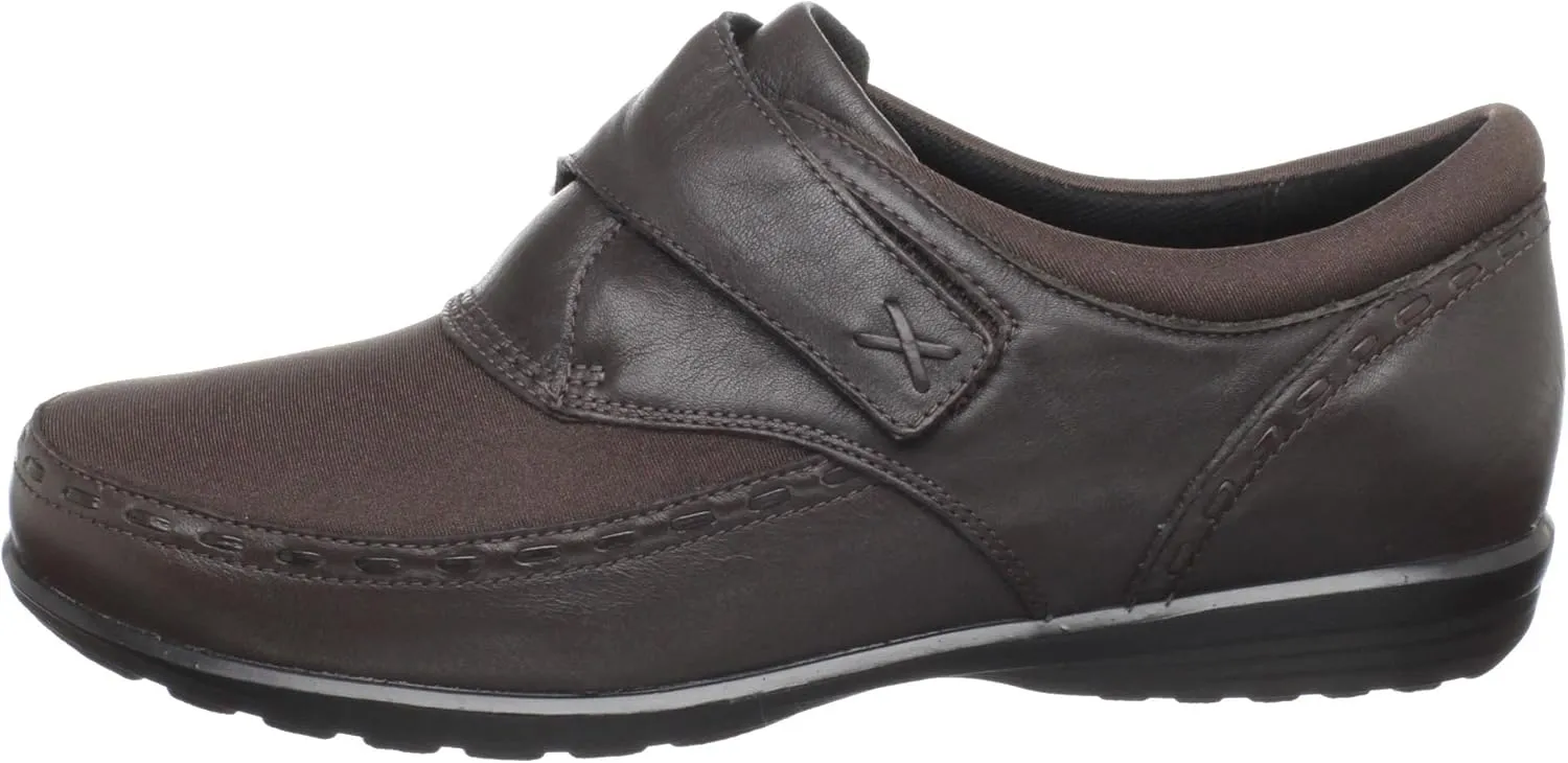 Aetrex Women's Emma Orthopedic Adjustable Slip on Leather Monk Strap Loafer Shoe