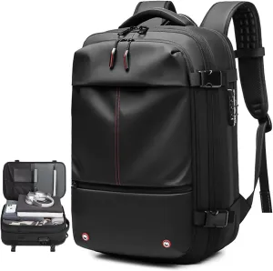 Airvac Backpack, Airvac Travel Backpack Bag, Spence Vac Vacuum Bag for Travel with Wireless Vacuum Pump Reusable Compression Suitcases Space Saver 60L (Black)