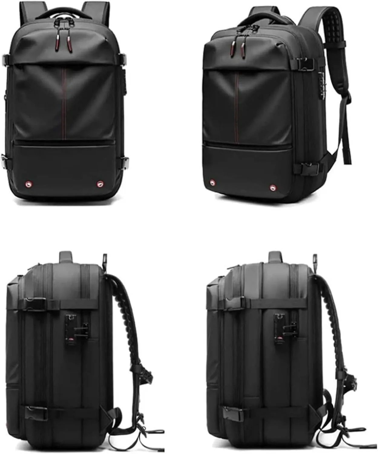 Airvac Backpack, Airvac Travel Backpack Bag, Spence Vac Vacuum Bag for Travel with Wireless Vacuum Pump Reusable Compression Suitcases Space Saver 60L (Black)
