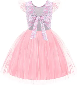 Arshiner Toddler Tutu Dress Little Girls Summer Tulle Backless Party Birthday Cotton Dresses 2-6Y
