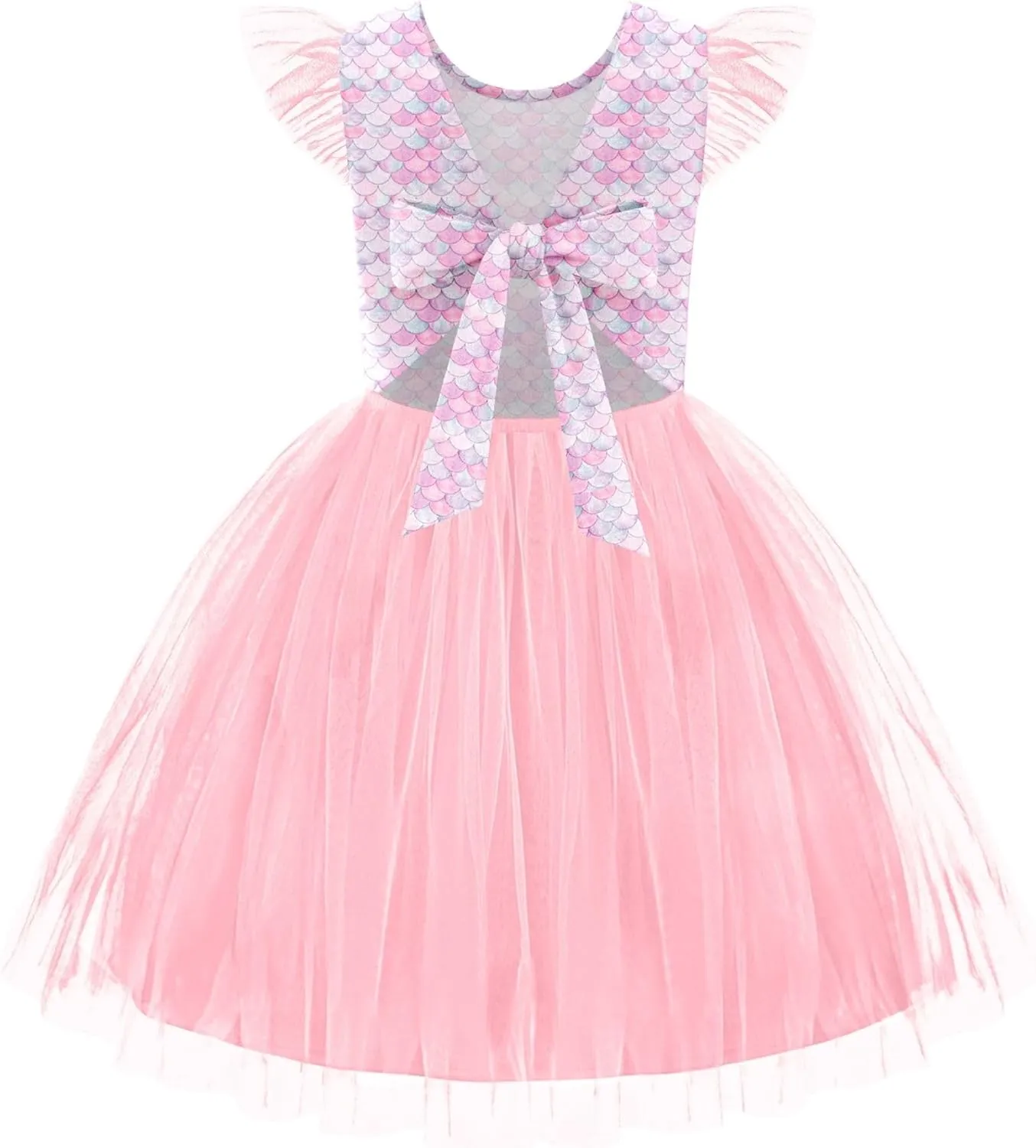 Arshiner Toddler Tutu Dress Little Girls Summer Tulle Backless Party Birthday Cotton Dresses 2-6Y