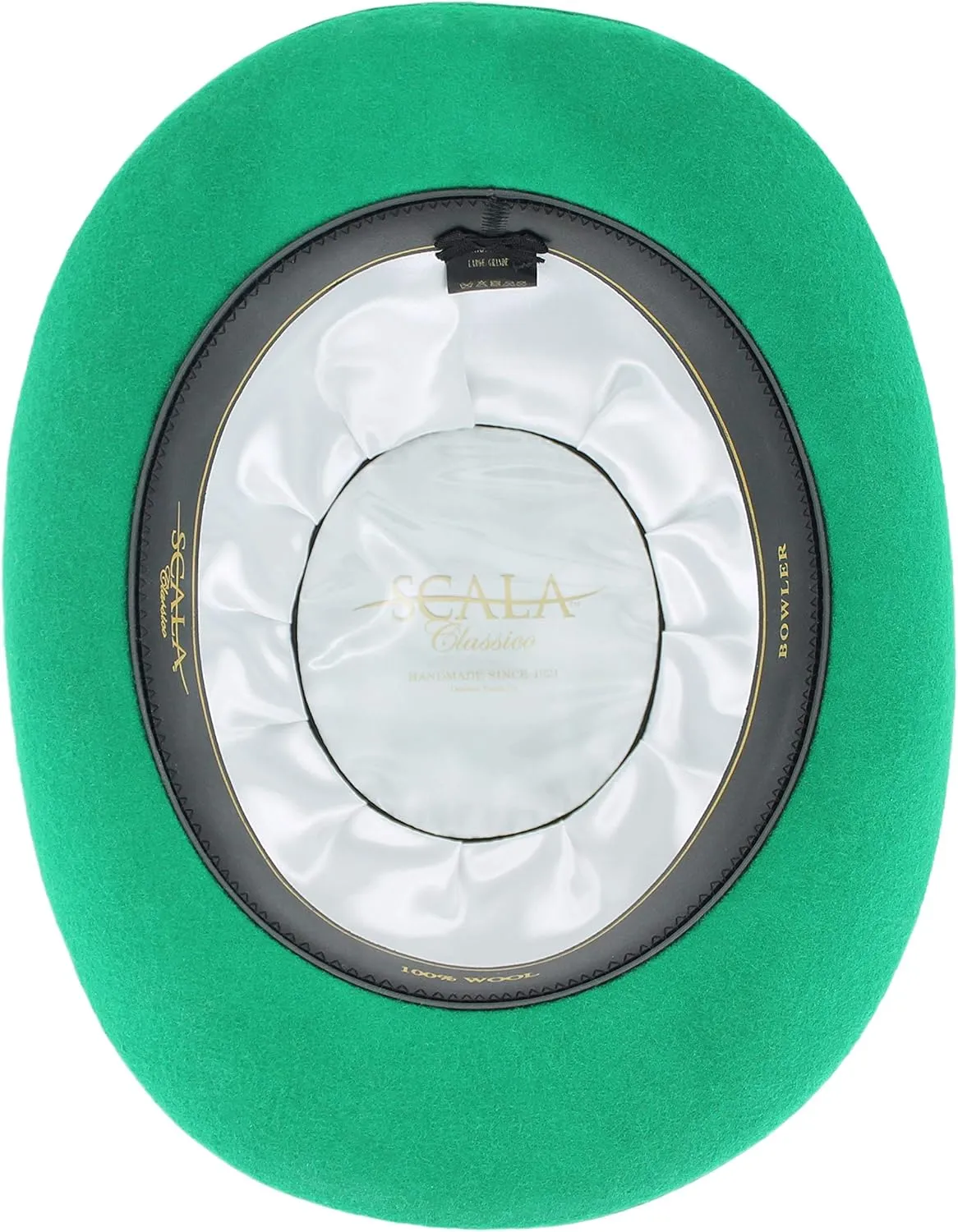 Belfry Mickey Irish Green Derby Hat with Feather and Liner