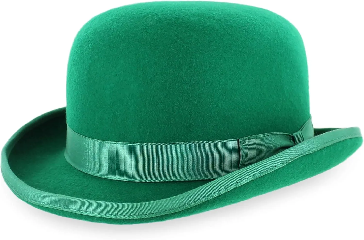 Belfry Mickey Irish Green Derby Hat with Feather and Liner