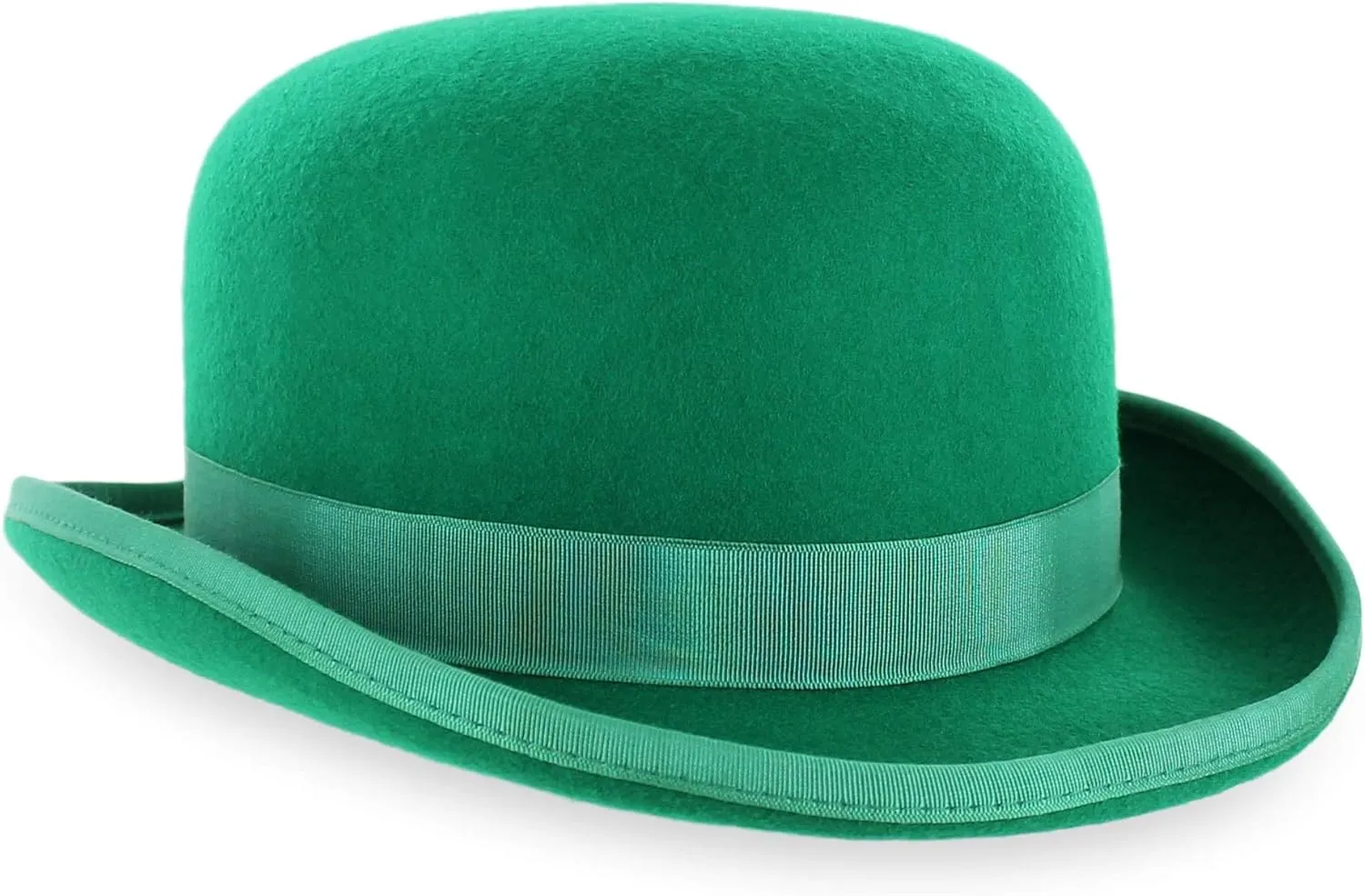 Belfry Mickey Irish Green Derby Hat with Feather and Liner