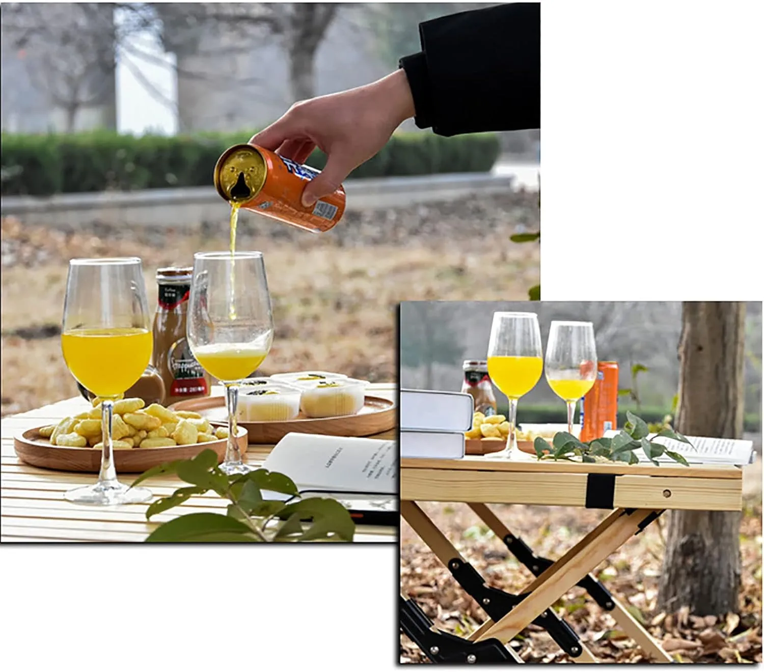 BK&MF Outdoor Folding Camping Table,Aluminum Travel Table Portable Ultralight Picnic Camping Table with Carry Bag for BBQ, Party, Camping,B,120x60x41cm(47x24x16inch)