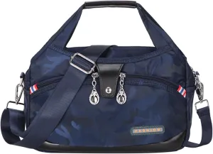 Blaciokamith Crossbody Bag, Soft Side Lightweight Underseat Tote Bag, Waterproof Oxford Cloth Shoulder Bags