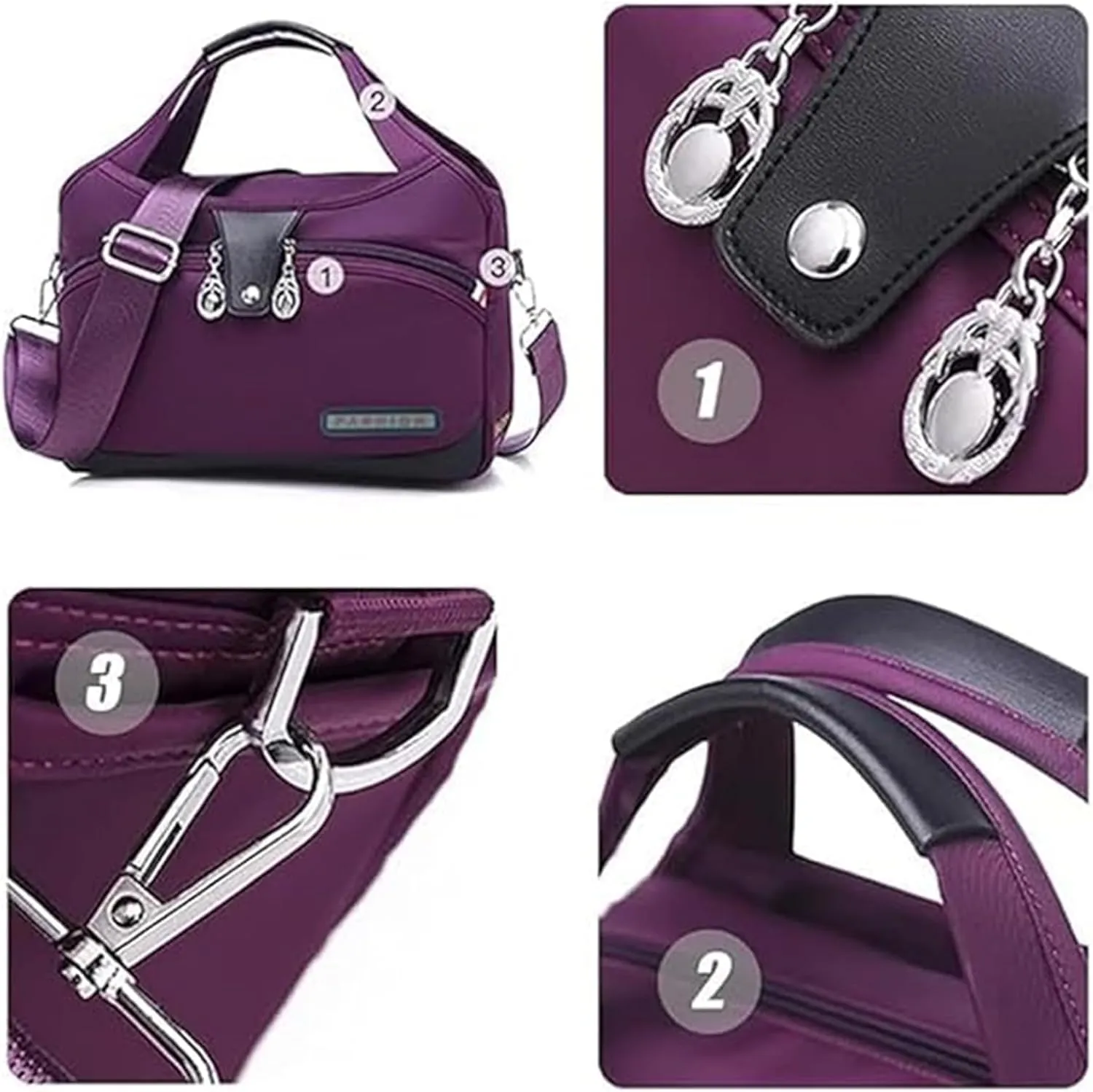 Blaciokamith Tote Bag, Soft Side Lightweight Underseat Tote Bag, Waterproof Oxford Cloth Shoulder, for Daily Traveling