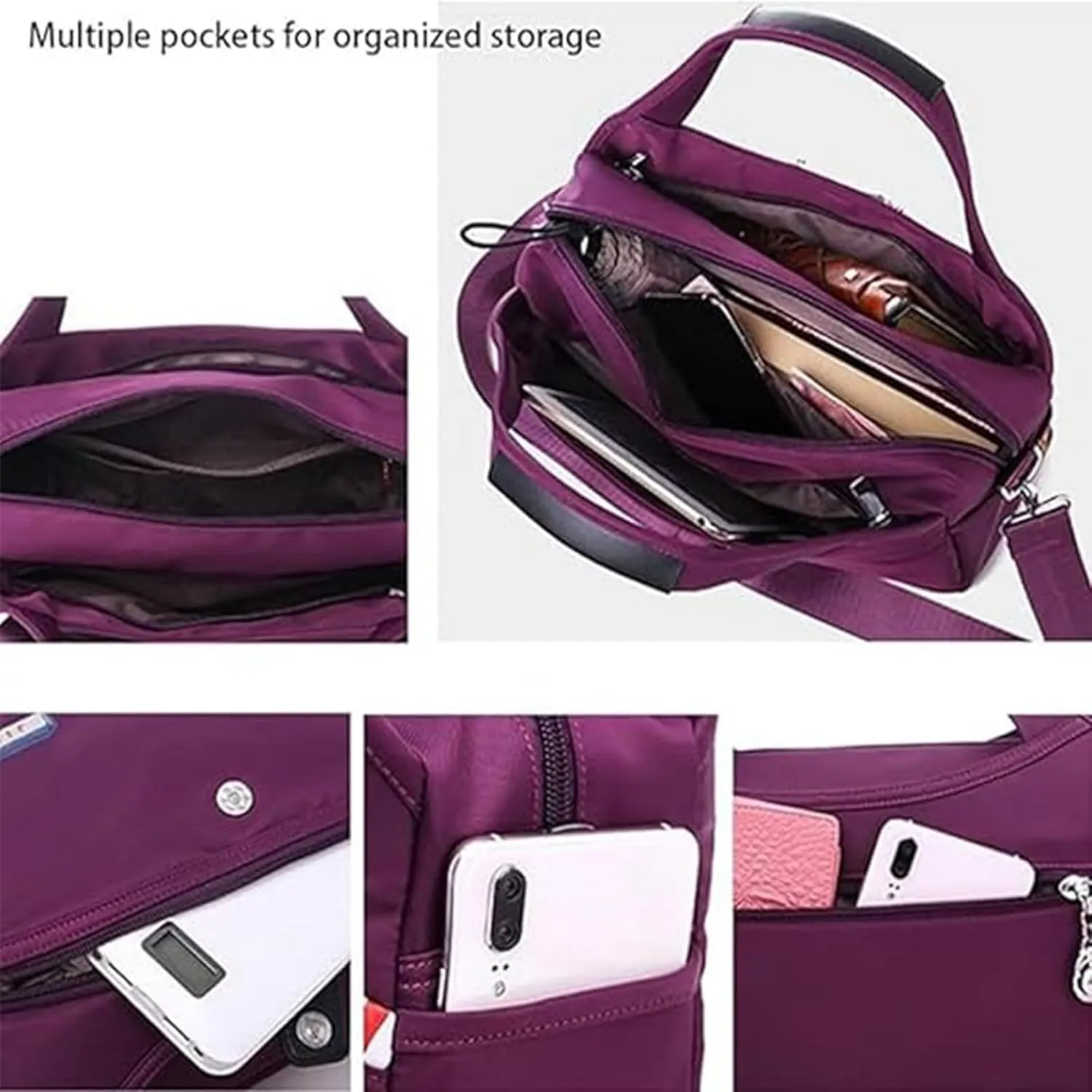 Blaciokamith Tote Bag, Soft Side Lightweight Underseat Tote Bag, Waterproof Oxford Cloth Shoulder, for Daily Traveling