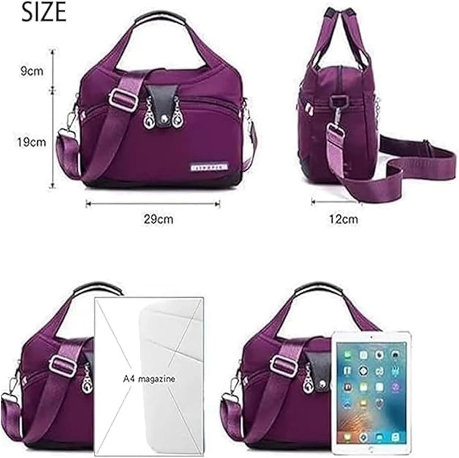 Blaciokamith Tote Bag, Soft Side Lightweight Underseat Tote Bag, Waterproof Oxford Cloth Shoulder, for Daily Traveling