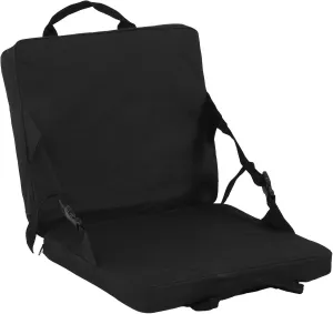 Black Portable Stadium Seat Cushion Oxford Cloth Folding Cushion with Backrest Camping Cushion Padded Seat Chair Cushion for Outdoor Indoor Event