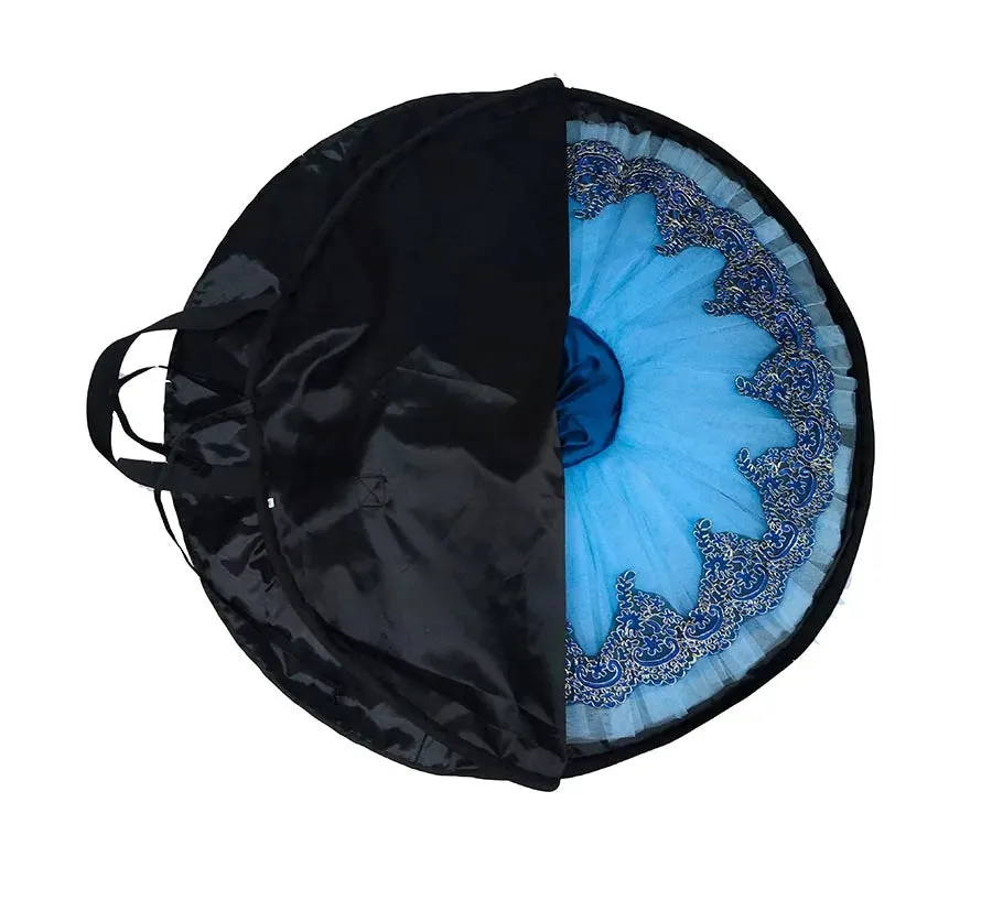 Blue Waterproof Ballet Tutu Bag with Zippers, Pink Canvas, Flexible & Foldable Dance Bag for Tutus