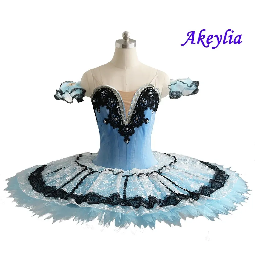 Blue Waterproof Ballet Tutu Bag with Zippers, Pink Canvas, Flexible & Foldable Dance Bag for Tutus