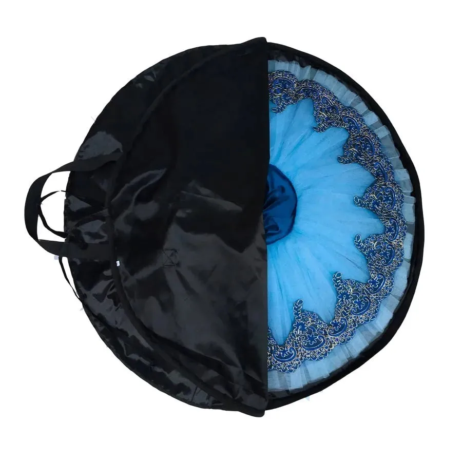 Blue Waterproof Ballet Tutu Bag with Zippers, Pink Canvas, Flexible & Foldable Dance Bag for Tutus