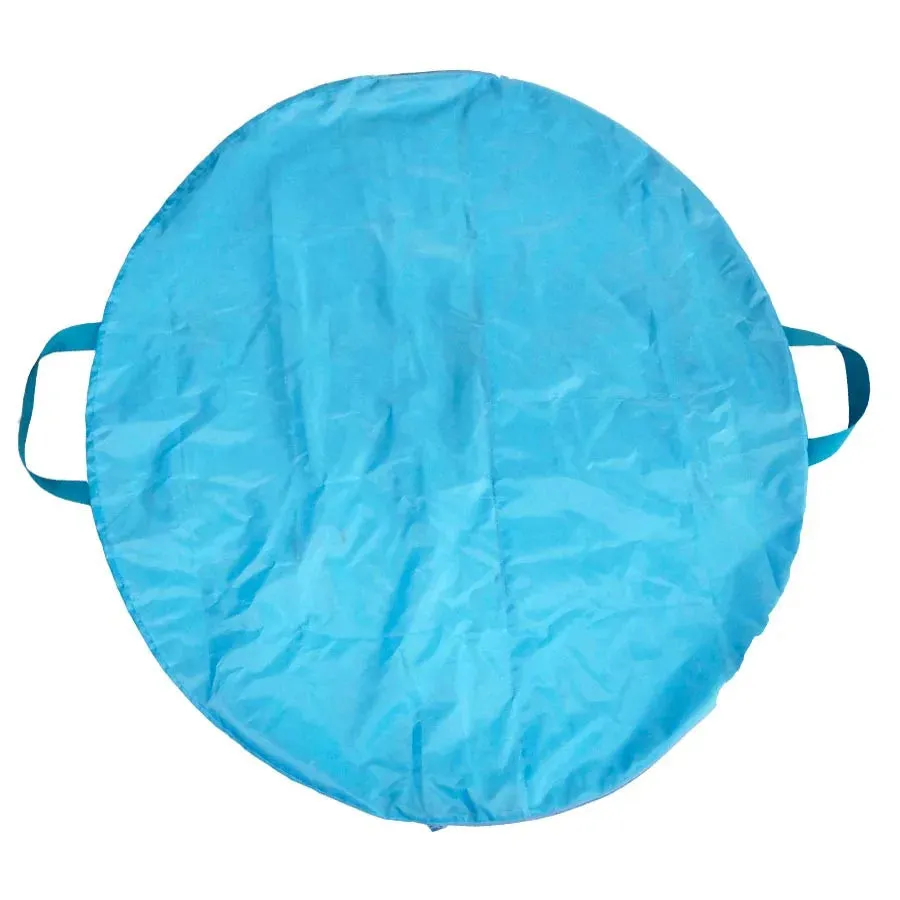 Blue Waterproof Ballet Tutu Bag with Zippers, Pink Canvas, Flexible & Foldable Dance Bag for Tutus