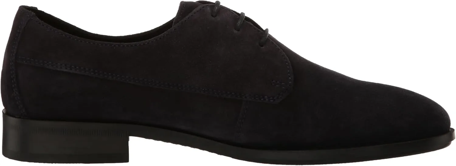 BOSS Men's Colby Smooth Suede Lace Up Derby Dress Shoe Oxford Flat
