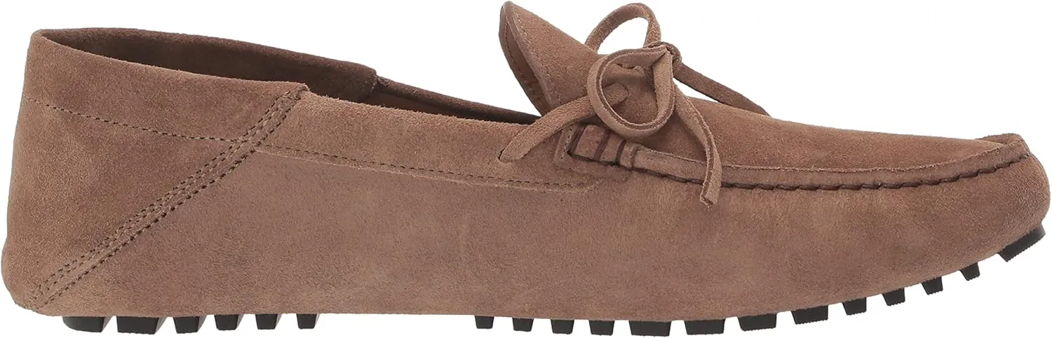 BOSS Women's Suede Slip-on Moccasins with Top Bow Detail Loafer Flat