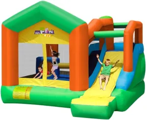 Bouncy Castle, Children's Slide Inflatable Castle Inflatable House Toy Trampoline Bounce House Slide, Oxford Mesh Wall, for Home Indoor and Outdoor
