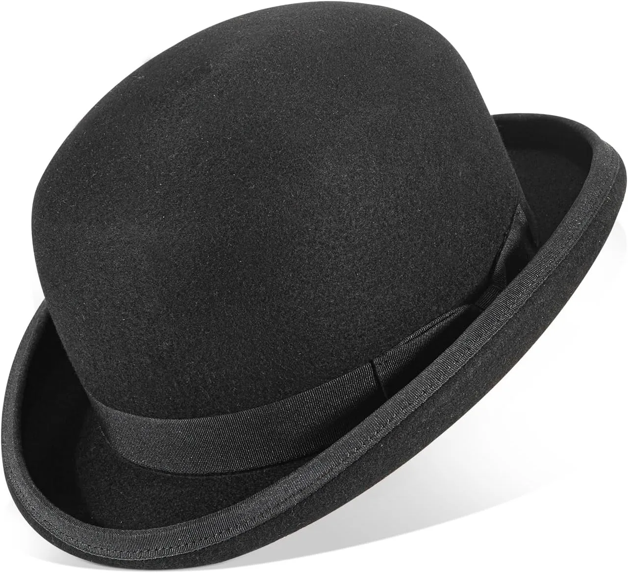 Bowler Derby 100% Wool Theater Quality Hat for Men Women, Clown Bowler, Bolo Hat–Genuine Felt Derby Hats for Costumes