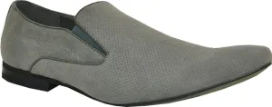 Bravo Mens Dress Shoes Berto-6 Faux Suede Loafer Fashion with A Plain Round Point Toe