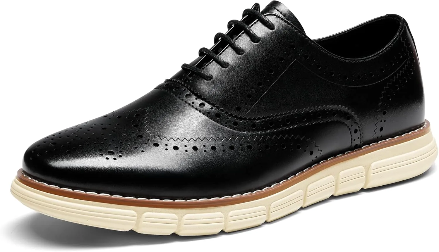Bruno Marc Men's Crossflex Dress Sneakers Wingtip Derby Casual Oxford Formal Shoes