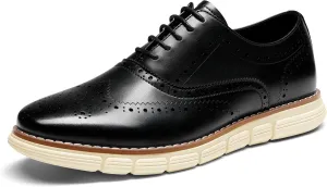 Bruno Marc Men's Crossflex Dress Sneakers Wingtip Derby Casual Oxford Formal Shoes