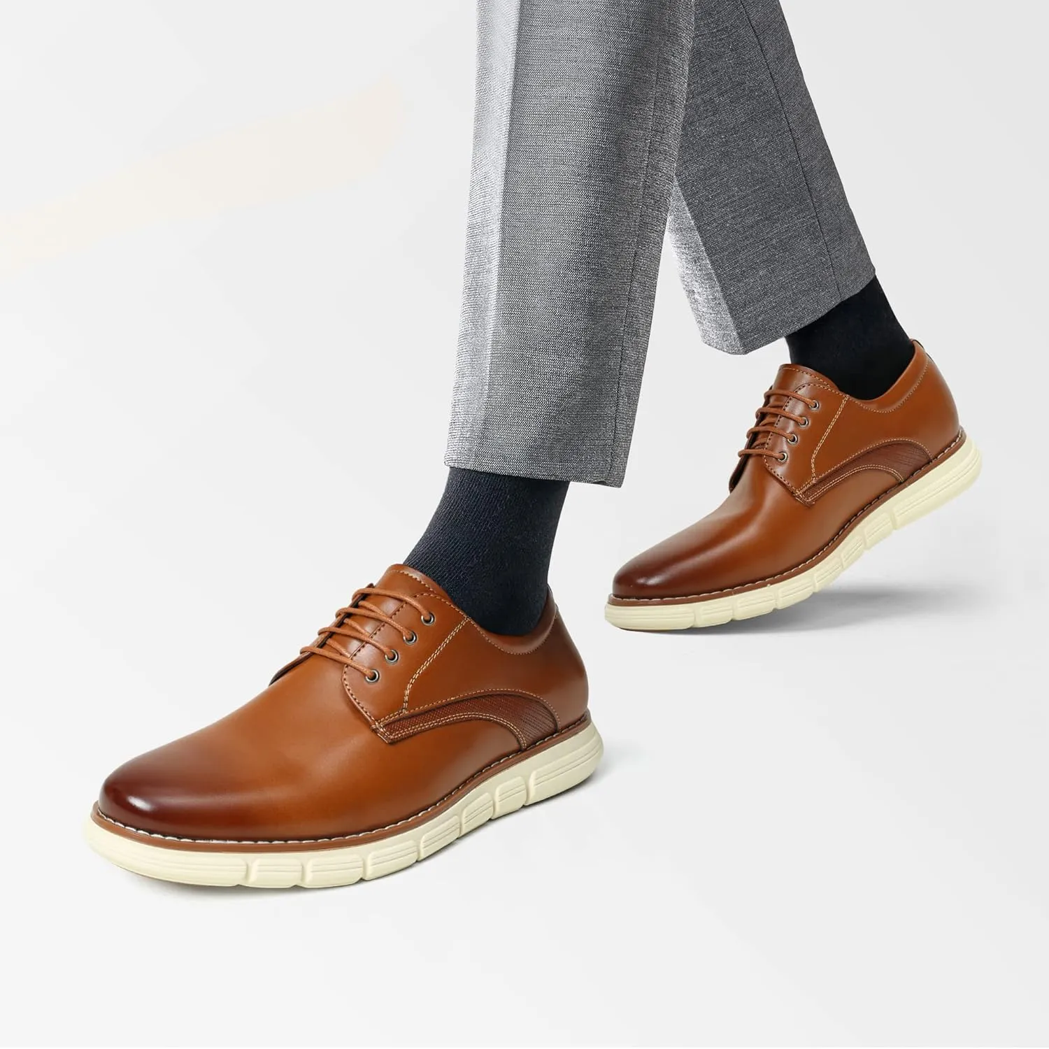 Bruno Marc Men's Crossflex Dress Sneakers Wingtip Derby Casual Oxford Formal Shoes