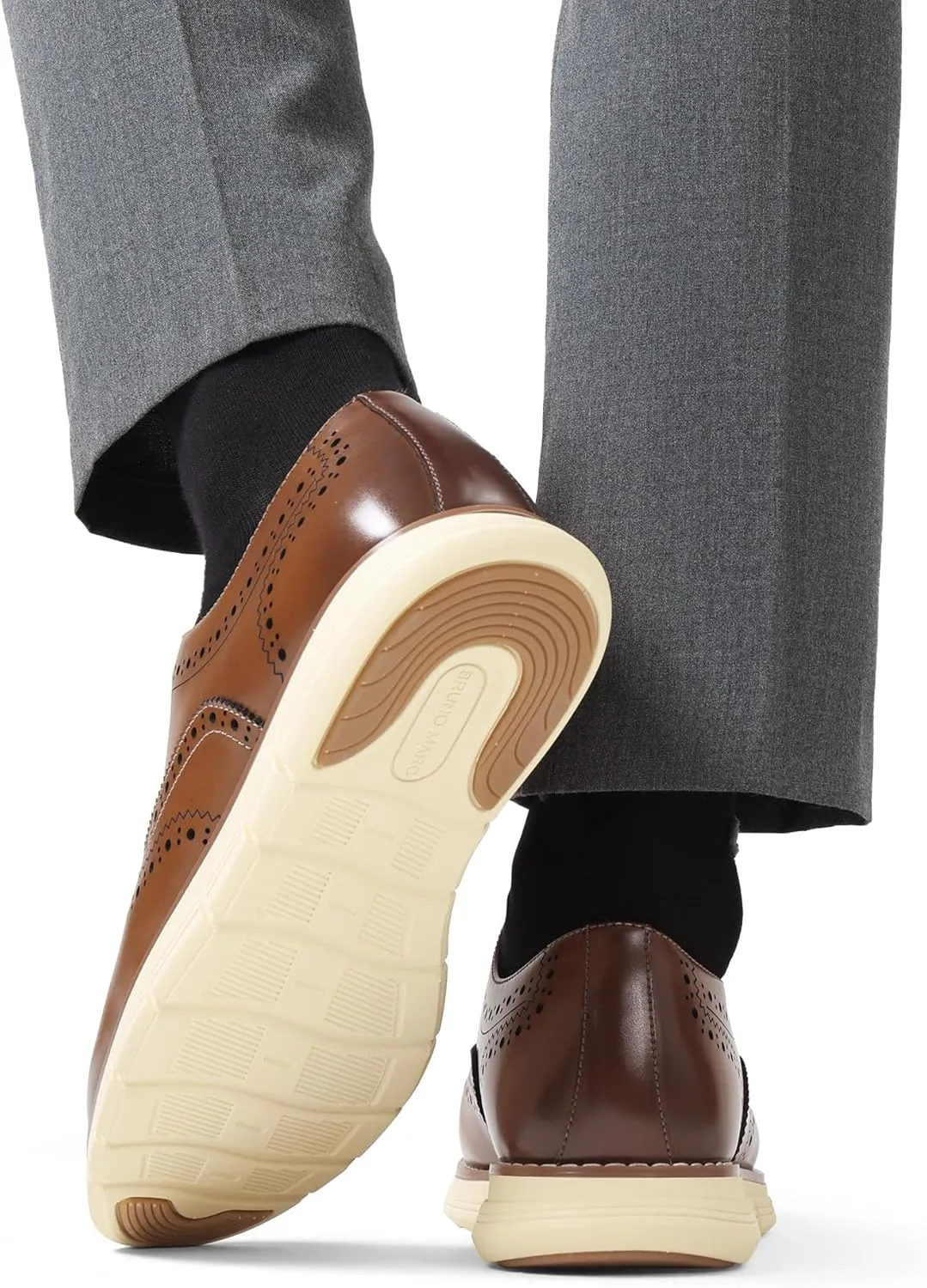 Bruno Marc Men's Crossflex Dress Sneakers Wingtip Derby Casual Oxford Formal Shoes