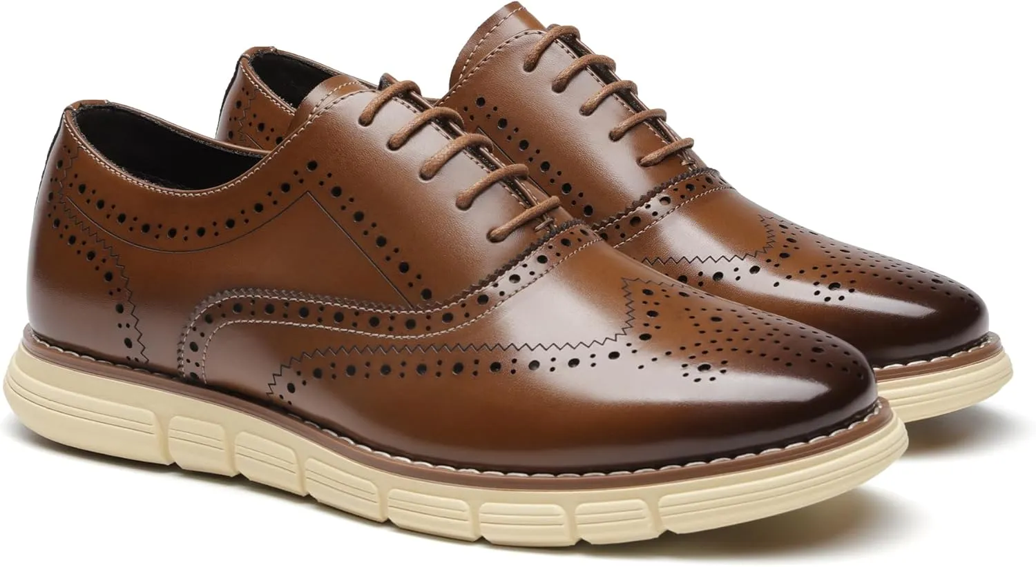 Bruno Marc Men's Crossflex Dress Sneakers Wingtip Derby Casual Oxford Formal Shoes