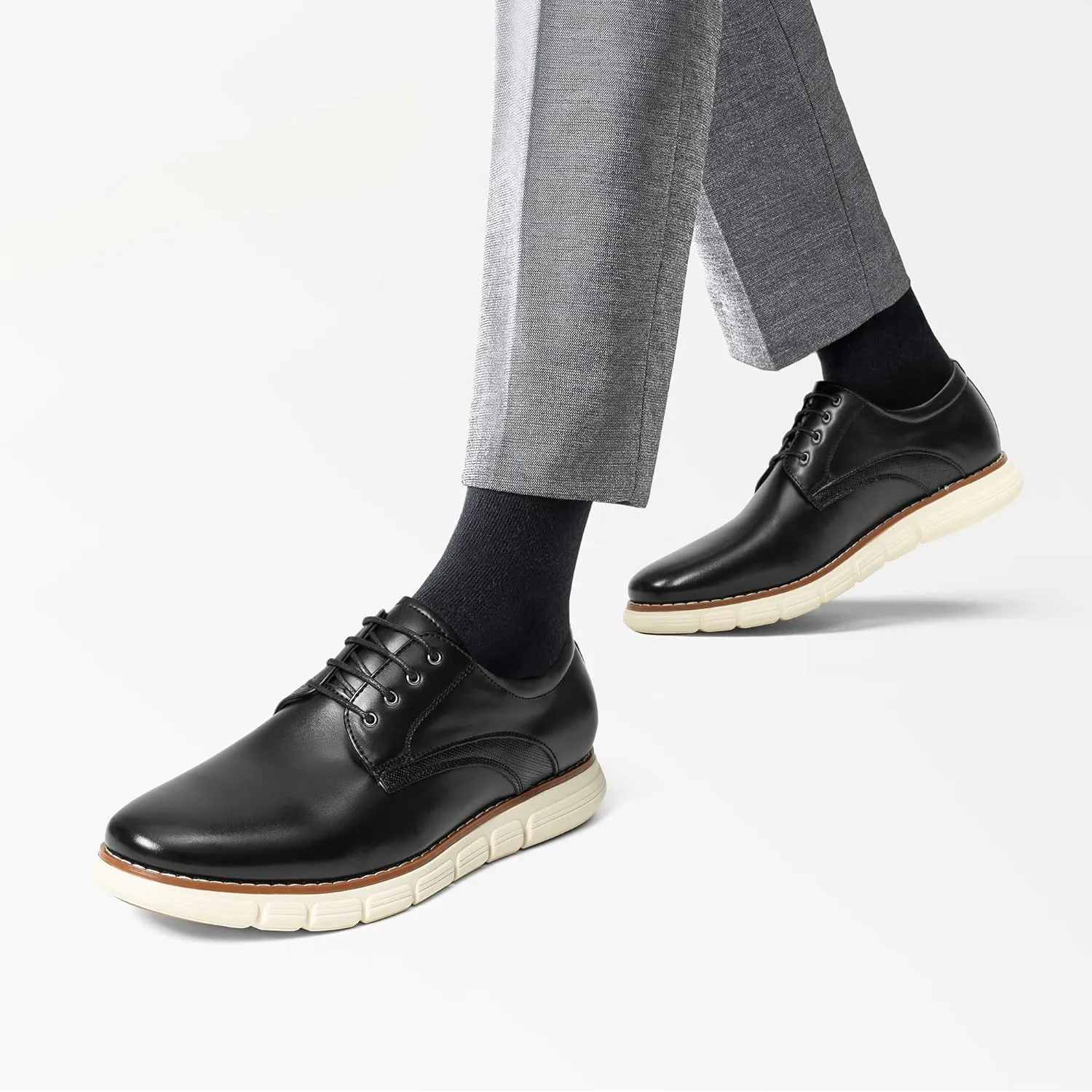 Bruno Marc Men's Crossflex Dress Sneakers Wingtip Derby Casual Oxford Formal Shoes