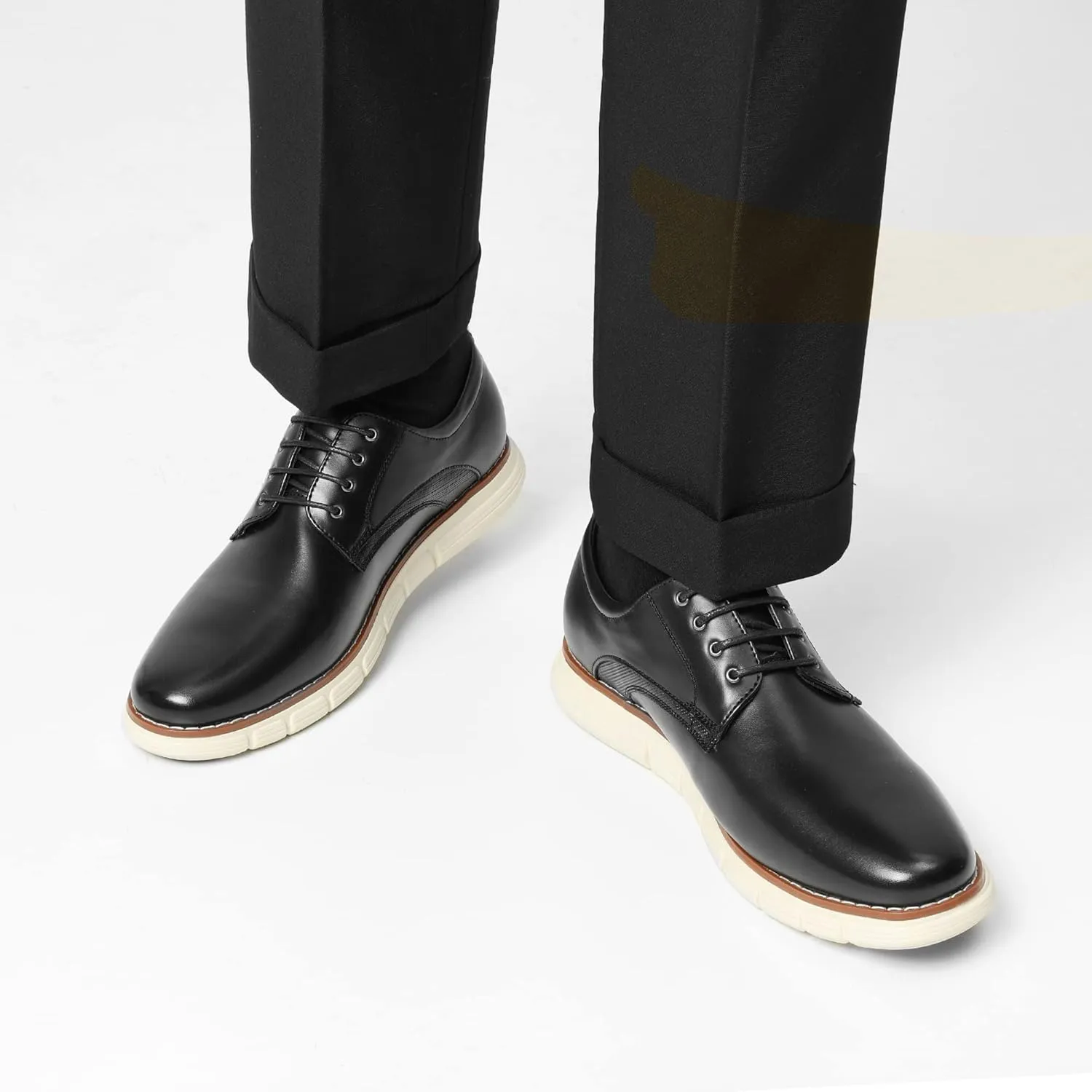 Bruno Marc Men's Crossflex Dress Sneakers Wingtip Derby Casual Oxford Formal Shoes