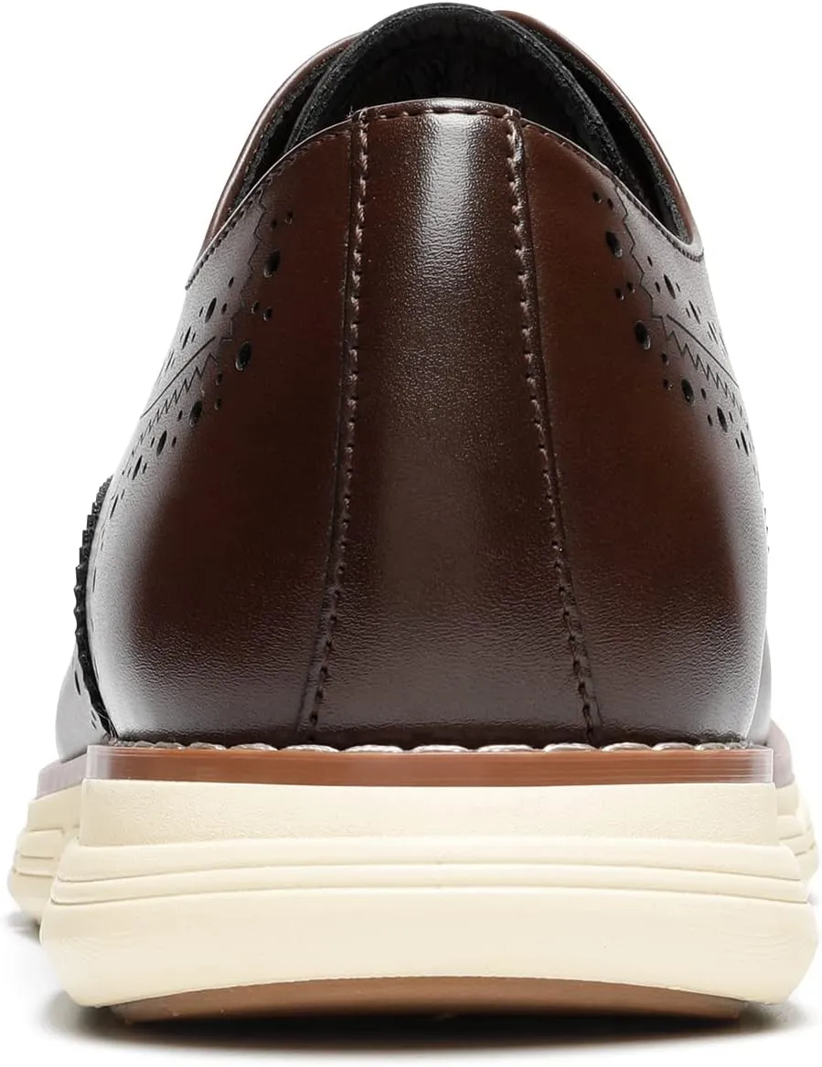Bruno Marc Men's Crossflex Dress Sneakers Wingtip Derby Casual Oxford Formal Shoes
