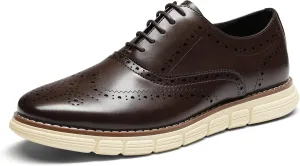 Bruno Marc Men's Crossflex Dress Sneakers Wingtip Derby Casual Oxford Formal Shoes