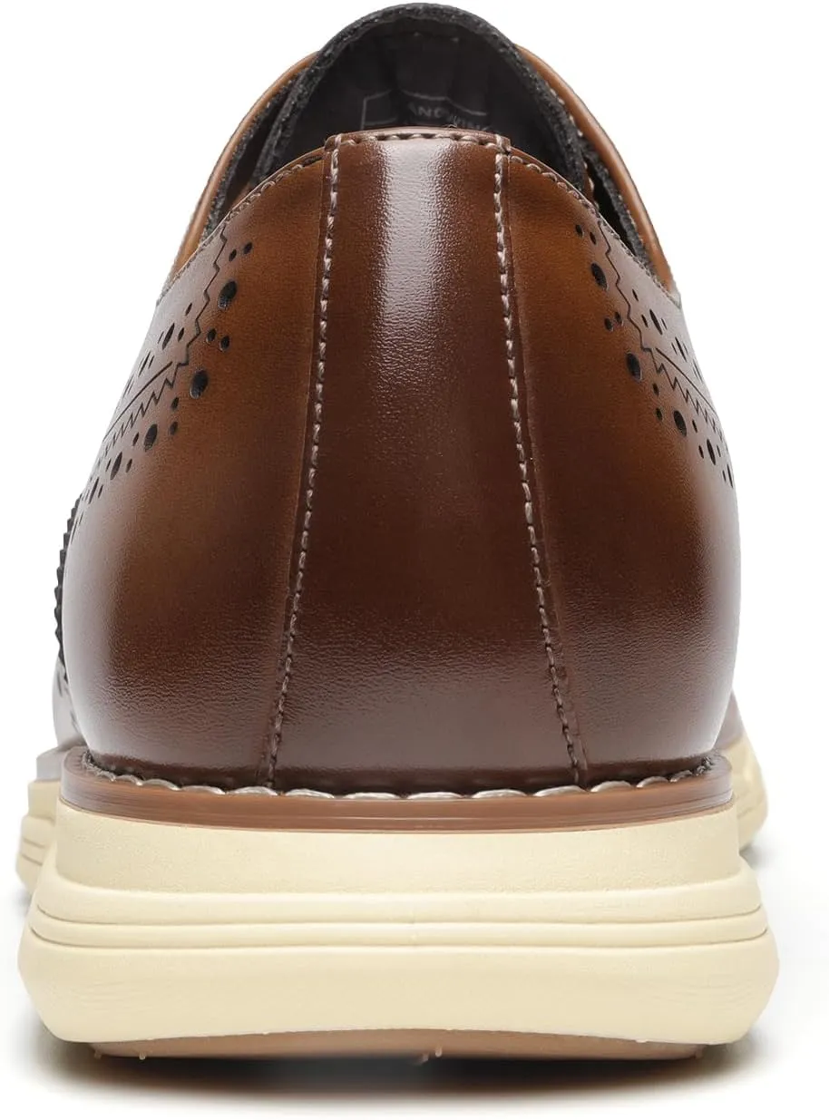 Bruno Marc Men's Crossflex Dress Sneakers Wingtip Derby Casual Oxford Formal Shoes