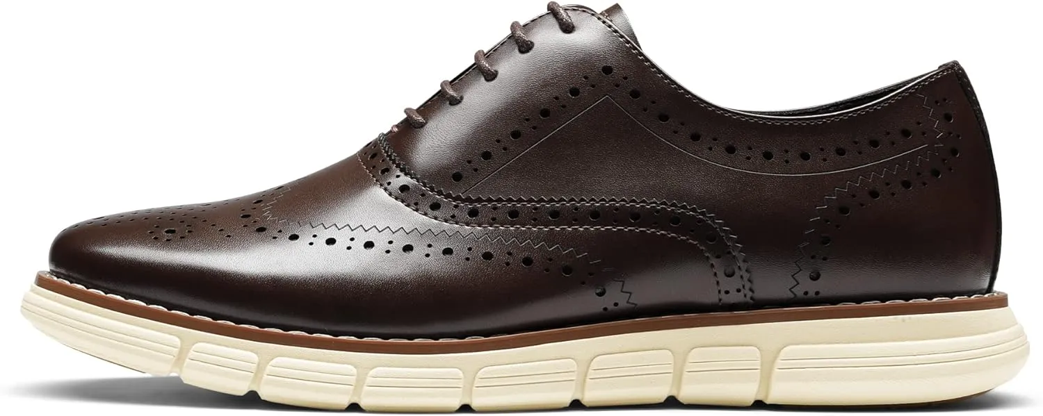 Bruno Marc Men's Crossflex Dress Sneakers Wingtip Derby Casual Oxford Formal Shoes