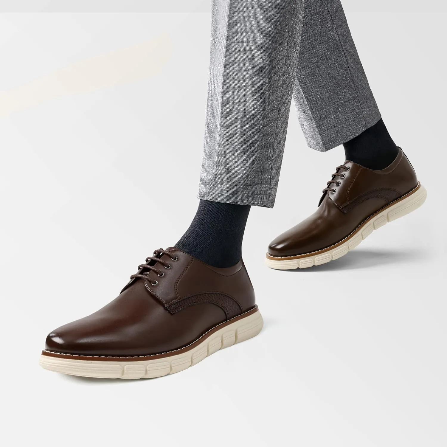 Bruno Marc Men's Crossflex Dress Sneakers Wingtip Derby Casual Oxford Formal Shoes